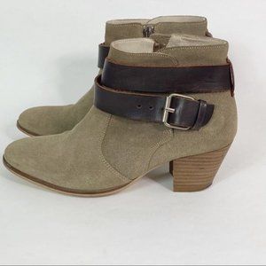 Jonak Paris Suede Buckle Ankle Boots
